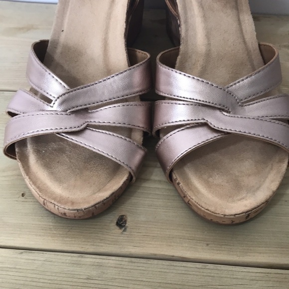 B.O.C APPLE WEDGE SANDAL wedge rose gold size 10 - Picture 4 of 11